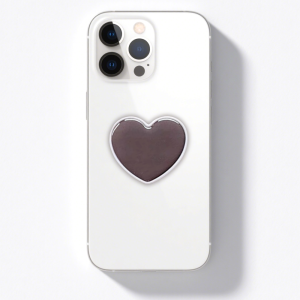Dark Brown Heart Grip Phone Holder