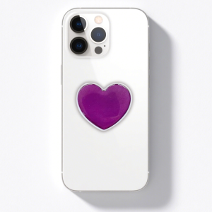 Dark Purple Heart Grip Phone Holder